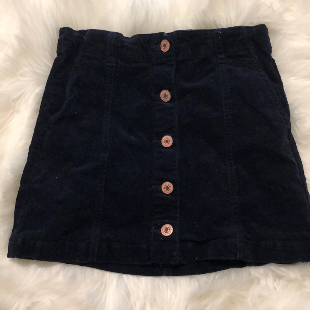 Forever 21 corduroy navy skirt